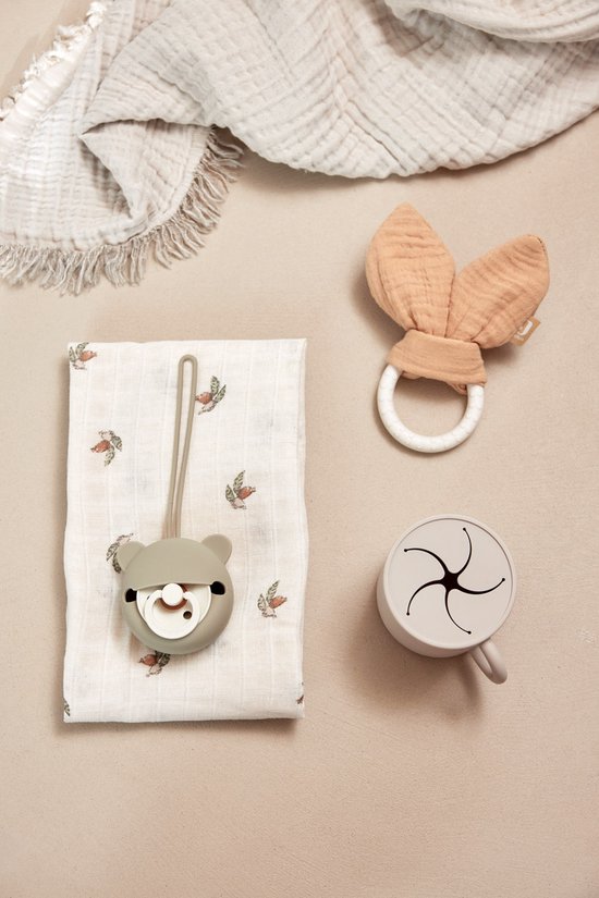 Jollein Baby Speenhouder Siliconen - Ø7cm - Olive Green van Jollein — afbeelding 3