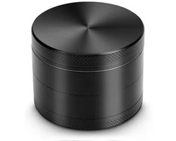 Metalen Grinder - Zwart - 4 Delig met opvangbakje - Yannies Grinders - Crusher / Kruidenmolen