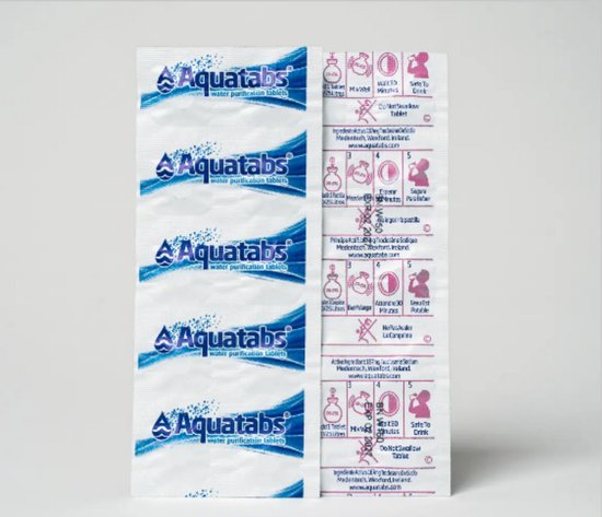 Waterzuiveringstabletten 10L - 100 tabletten - 1000L schoon drinkwater - ideaal voor noodpakket