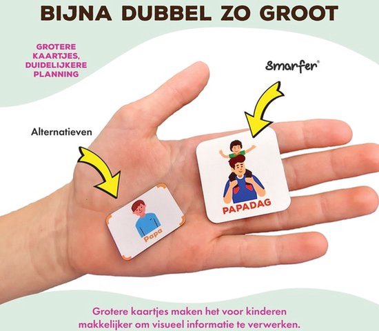 Smarfer - Magnetische pictogrammen voor weekplanner - 50 stuks - Planbord kind – Buiteneditie