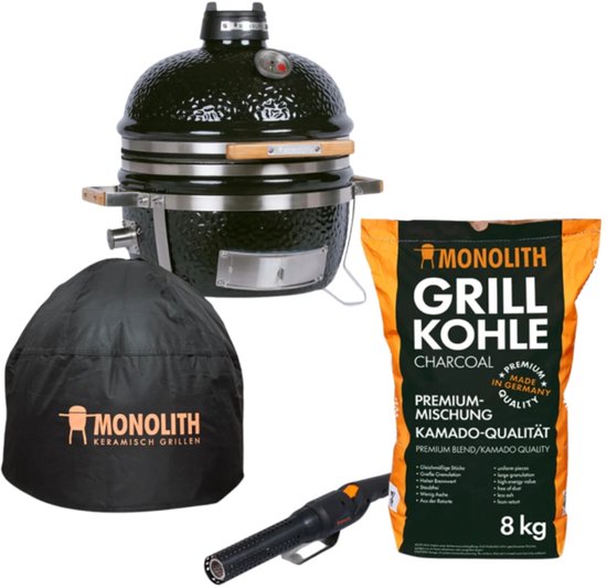 Monolith Icon Starterset - Kamado Barbecue 33 cm - Inclusief Beschermhoes, Mono-Lighter & Houtskool - Compacte Houtskool BBQ van Monolith — afbeelding 4