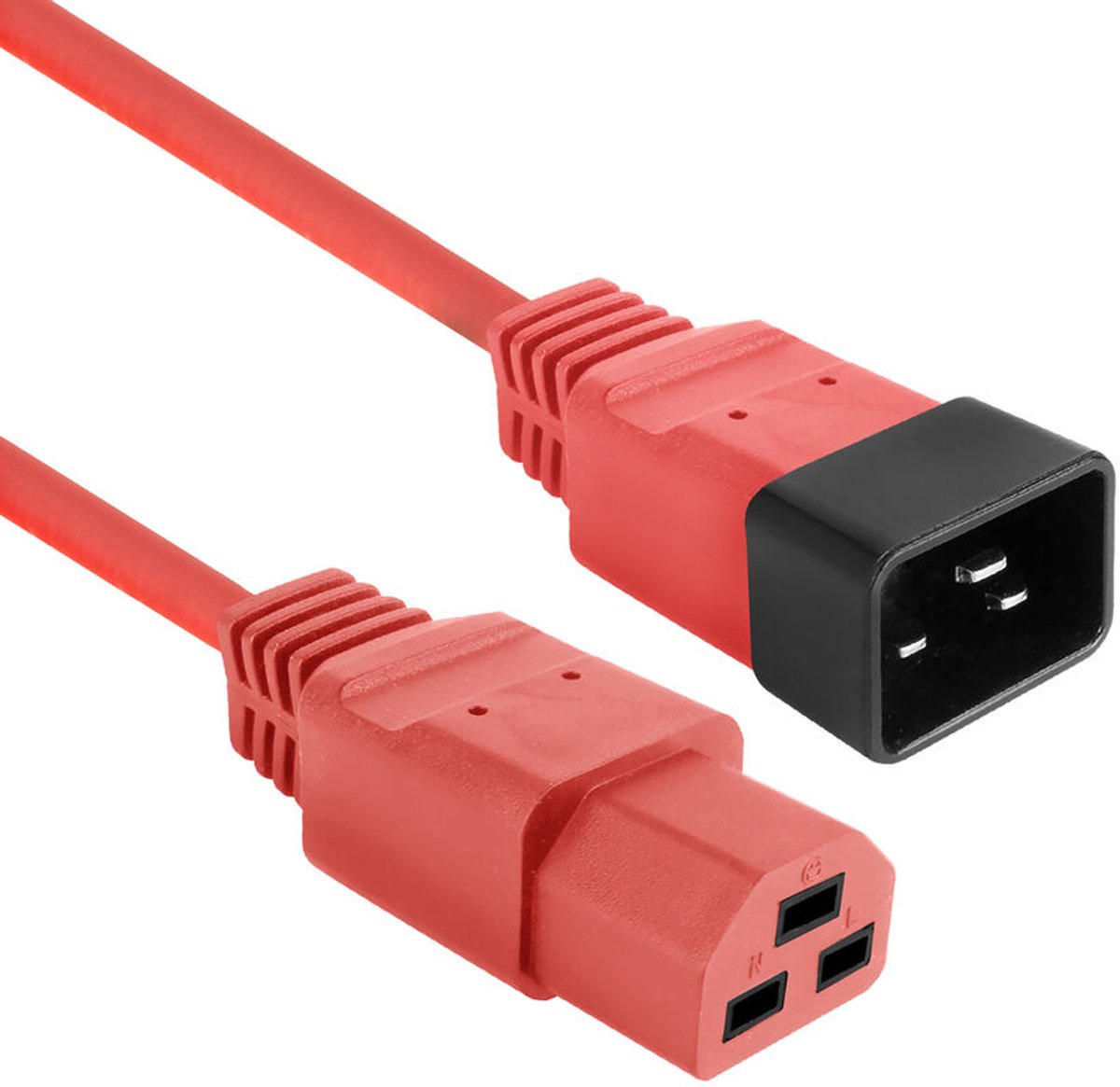 Image of ACT Netsnoer C20 - C21 IEC60320 rood 3 m AK5364