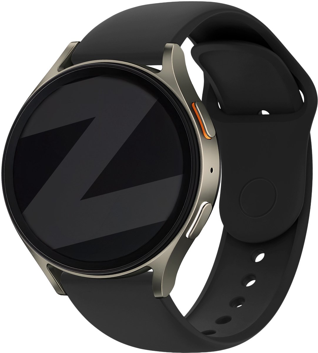 Bandz Smartwatch bandje 22mm siliconen sport 'Easy fit' - geschikt voor OnePlus Watch 1-2-3 - Polar Vantage M / M2 / M3 / V3 / Grit X (Pro) - Huawei Watch GT 2-3-4-5 (Pro) - 46mm - Xiaomi Watch S1 / S3 / Watch 2 - Amazfit GTR 2/3/4 (zwart)