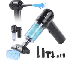 CarMe 2-in-1 Auto Stofzuiger - Zuigen & Blazen - Kruimeldief - 7 Opzetstukken - Oplaadbaar - Handstofzuiger - Air Duster - Zwart