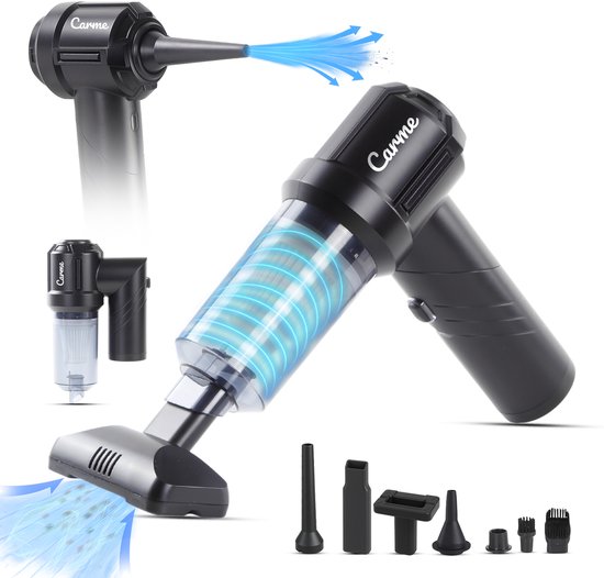 CarMe 2-in-1 Auto Stofzuiger - Zuigen & Blazen - Oplaadbaar