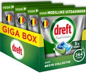 Dreft Platinum All In One - Tablettes pour lave-vaisselle - Original - Pack économique 4 x 66 capsules