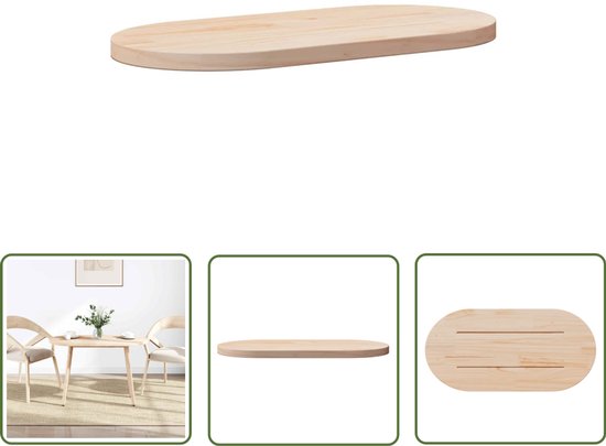 vidaXL Tafelblad ovaal 110x50x3,8 cm massief mangohout vidaXL Tafelblad ovaal 110x50x3,8 cm massief mangohout