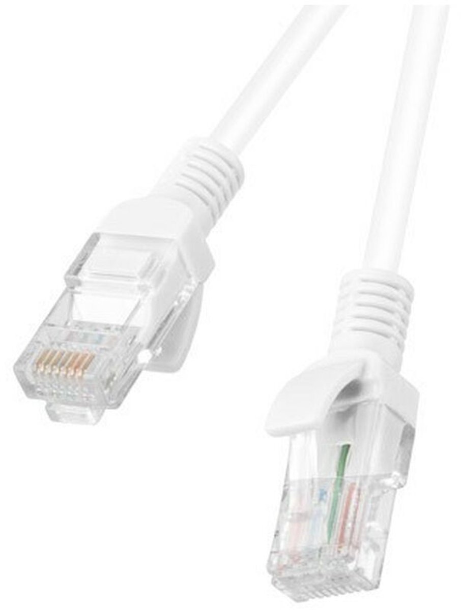 Stevige UTP-netwerkkabel categorie 6 Lanberg PCU6-20CC-0200-W Wit 2 m