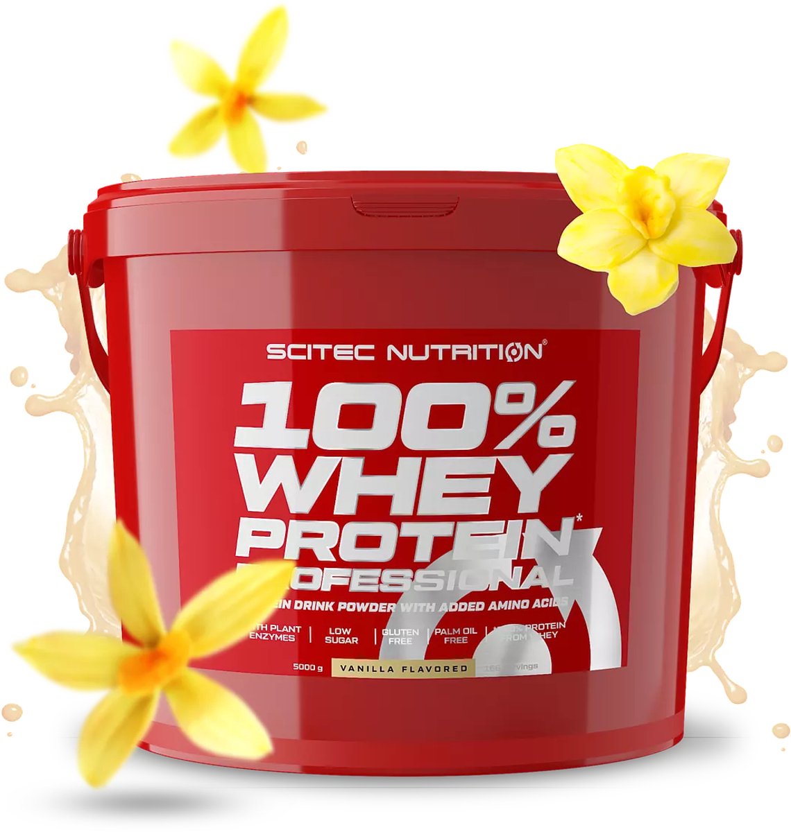 100% Whey Protein Professional (Vanilla - 5000 gram) - Scitec Nutrition - Eiwitpoeder - Eiwitshake