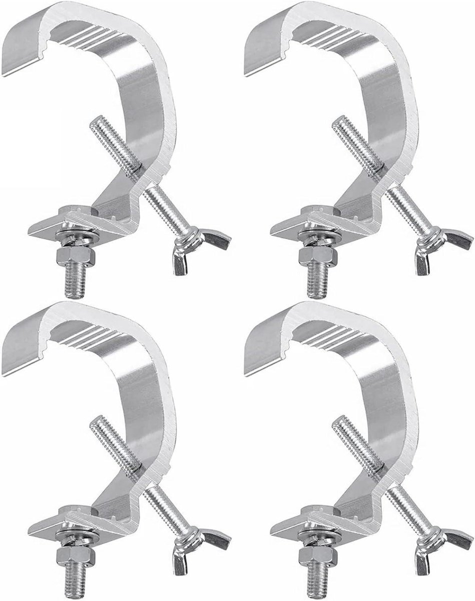 Allecto Premium - Podiumlichtklem met antislip tanden en beweegbare kop - Verlichtingsframe - 30 tot 52 mm klembuis - Robuust design - Voor podiumverlichting - Eenvoudige bevestiging