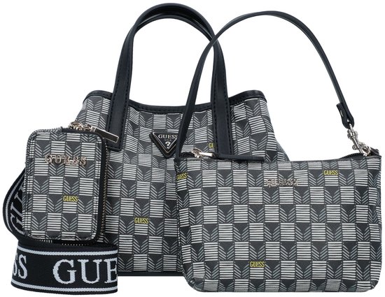 GUESS sac à main sac à épaule bandoulière G Wave II Mini Tote Black Logo noir