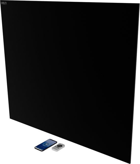 VOLT Verwarmingspaneel - Infrarood Paneel - Warmtepaneel - 450W - Zwart - Infrarood paneel badkamer - Met thermostaat - IP54