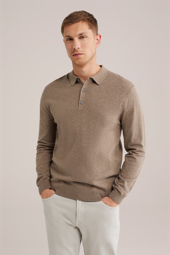 WE Fashion Heren fijngebreide polo