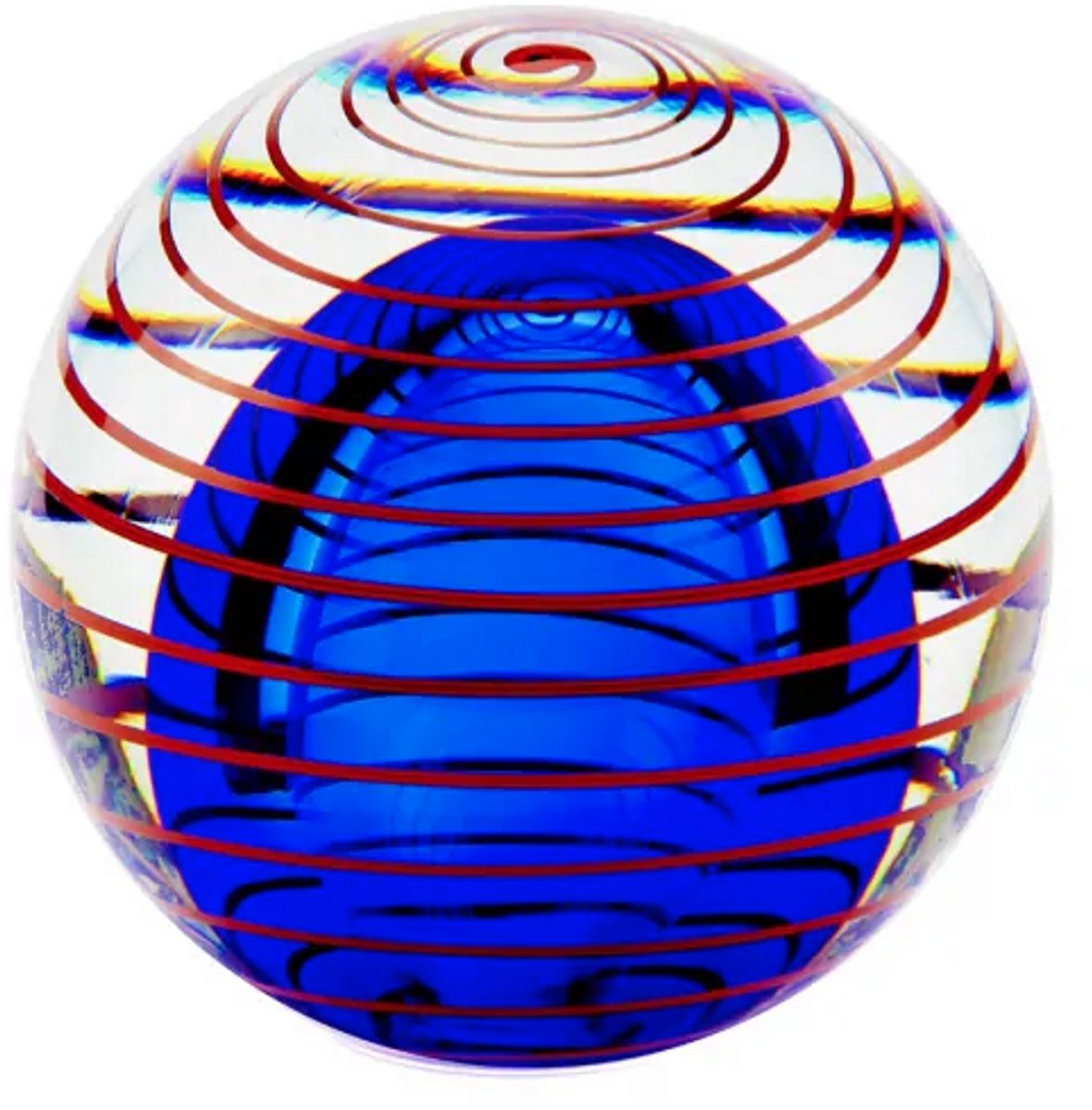 Urn-Glasobject-deelbewaring-crematie-as-Bol–Glazen-Mini-urn-voor as-Kunst-Gedenkstuk Circle of Life