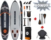 Bol.com Luxe zeer complete set | BassHunter Kajak Peddel Boord | 350cm lang MyBoat SUP Board Set met 5cm hoog stevig zitje plus ... aanbieding