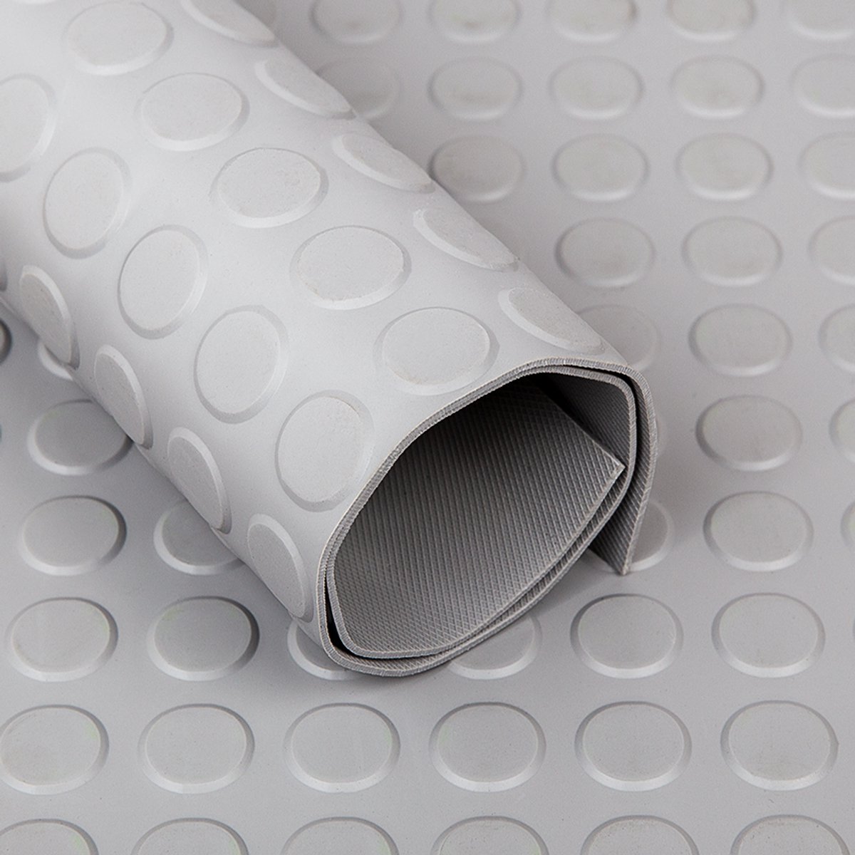 Rubbermagazijn - Noppenloper - Grijs - Dikte 3mm - 120cm breed - Lengte 3 meter