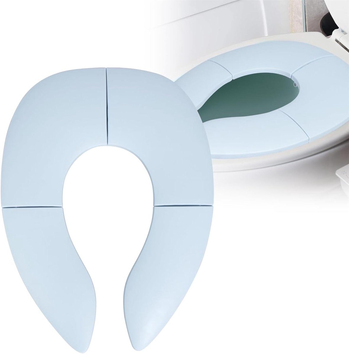 Opvouwbare zindelijkheidstraining toiletbril met opbergtas - Draagbaar reistoilet voor peuter jongens en meisjes - Antislip trainingszitje - Ideaal voor onderweg