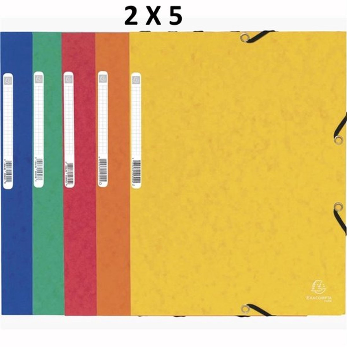 Exacompta Elastomap met 3 kleppen in glanskarton 355g/m2 - Geassorteerd - 55300E