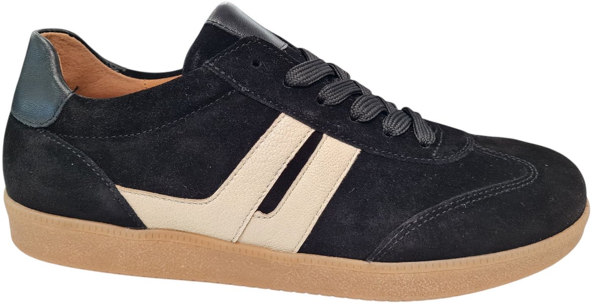 Gabor 73.300.17 Zwarte Suede Dames Sneakers - Zwart - 40
