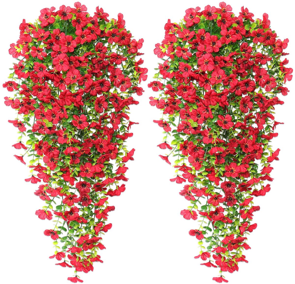 Ibenzoa® Hangende decoratieve bloemenranken voor tuin en balkon, weer- en uv-bestendig, 4 stuks