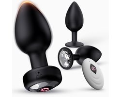 Buttplug Vibrator met Afstandsbediening - 3-Delige Siliconen Set