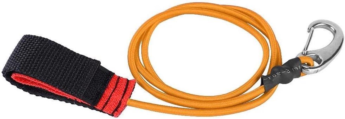 Paddling Safety Leash Elastisch Touw Paddle Leash met Karabijnhaak voor surfen en SUP - Oranje Kleur