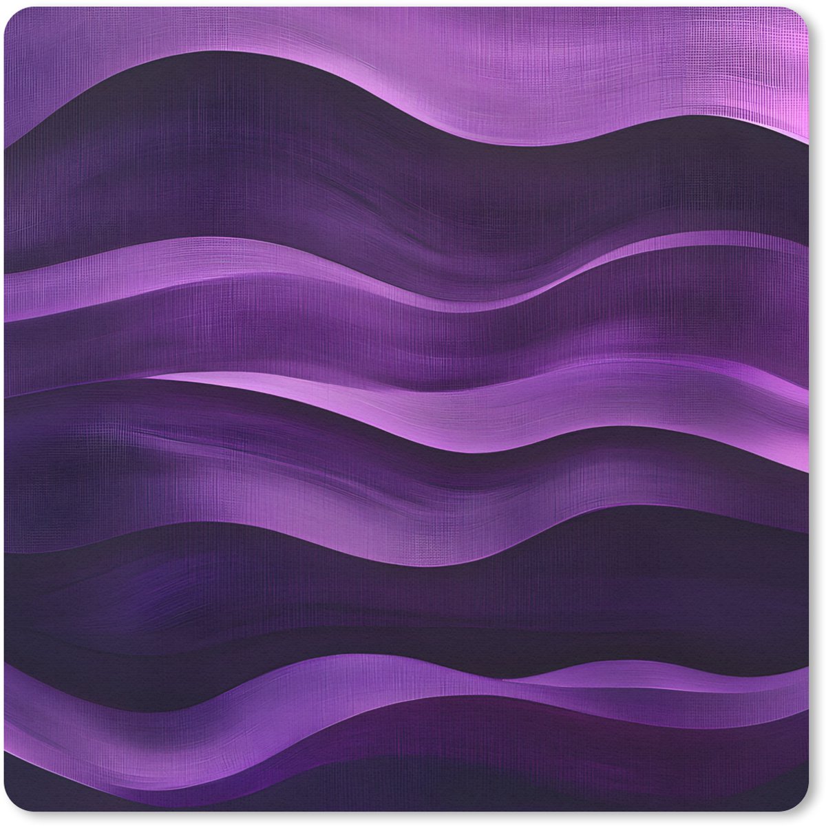 Muismat 20x20 cm - Mousepad Golven - Abstract - Paars - Muismatten