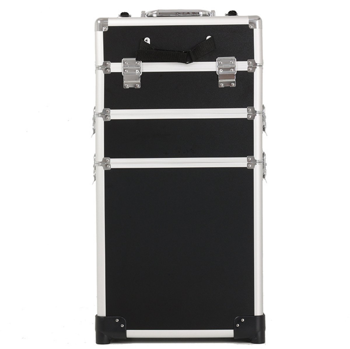 Guardian Beauty Nagel Beautycase met 8 wel - Aluminium - 3-in-1 - Make-up Trolley & Koffer - Cosmetica Organizer - Zwart - Kapper, Make-up, en Tattoo Artiest