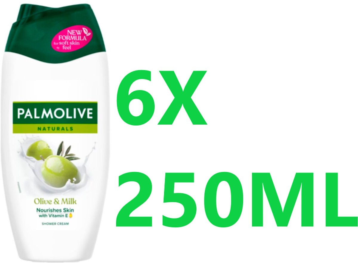 Goedkoopste 6x Palmolive Douchecréme Naturals Olijf & Melk 250 ml