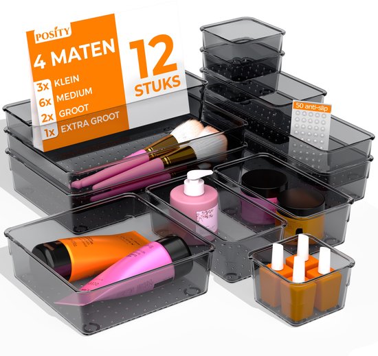 Storage Solutions Lade organizer - 8-delig - wit - kunststof - modulair - ladeverdeler | Fun en