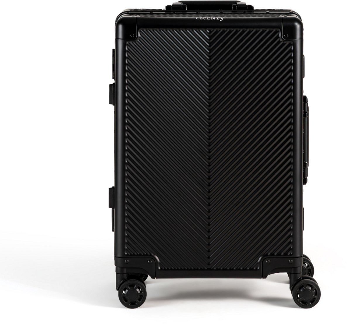 Licenty - Aluminium Handbagage Koffer - Zwart - 100% Onbreekbaar - TSA sloten