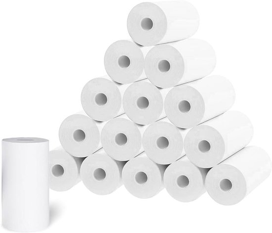 Thermisch papier 6 rollen thermisch papierrol 57 x 30 mm helder afdrukken voor zak thermische printer voor mini-fotoprinter thermische papierrollen (kleur: oranje