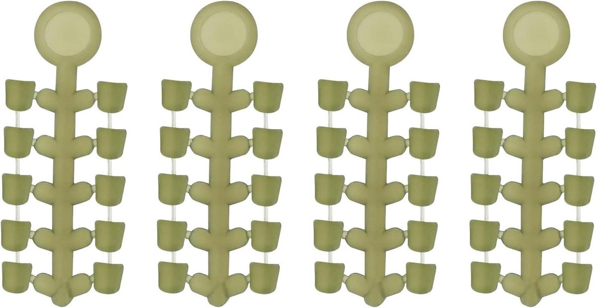 Allecto Plus - 40 stuks Karperhaak Kralen Silicone Viskraal Stopkralen Haakstopper Visaccessoires 2x1.5mm Licht Groen.