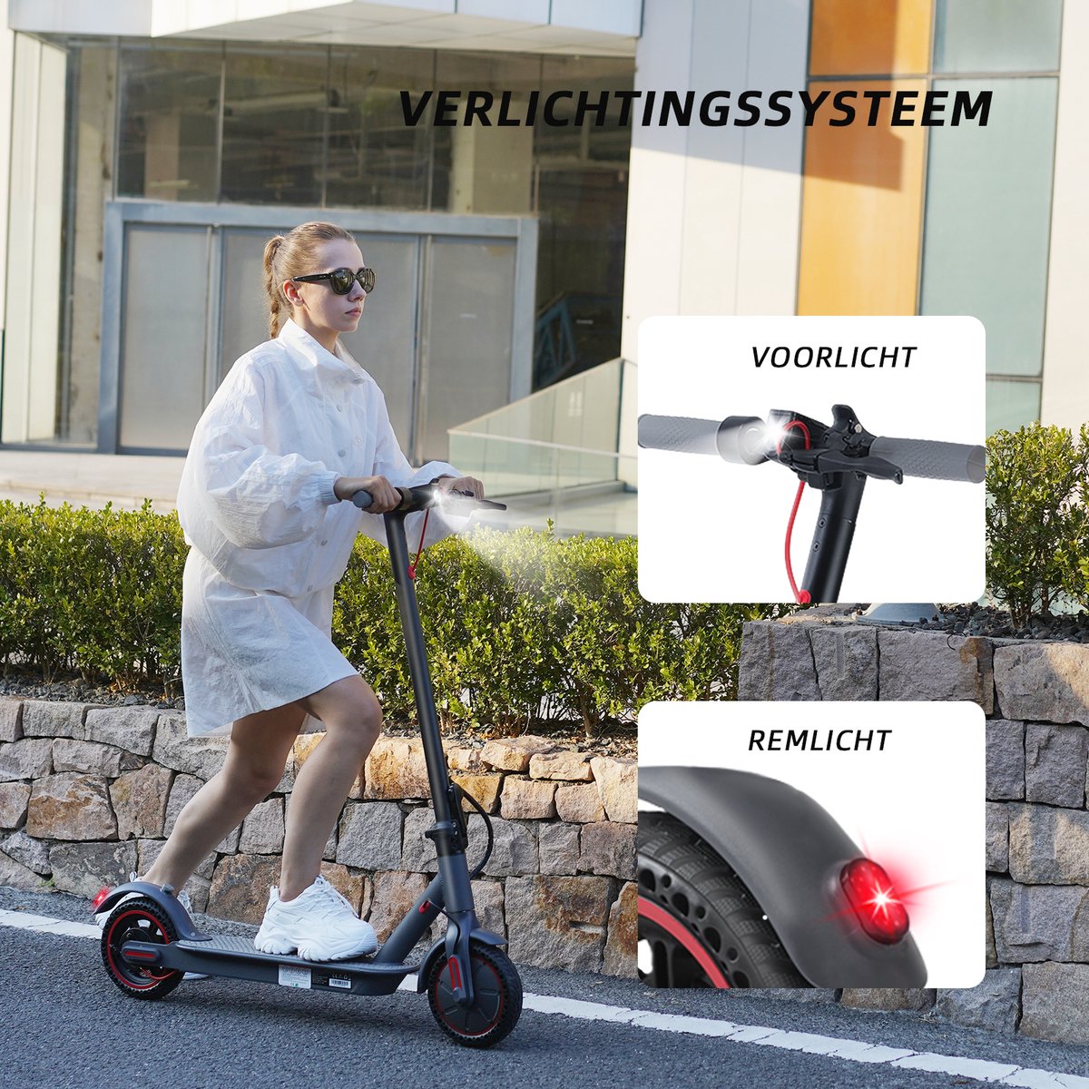 Afbeelding 3 van YEE RUN Elektrische Step, Opvouwbare elektrische step voor jongeren en volwassenen, 350W motor, 25km/h max, 25km bereik, 120kg laadvermogen, LED-display.