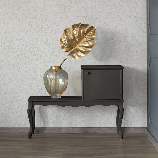 AS Creation Trendwall 2 - FILIGRAPHE BRANCHES ET FEUILLES PAPIER PEINT - fleurs rurales - blanc - 1005 x 53 cm