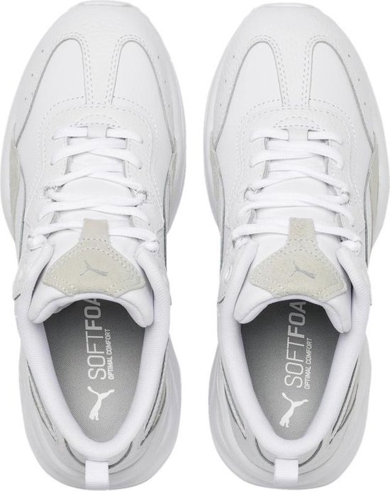 PUMA Cilia Lux Dames Sneakers - Puma White-Puma White-Puma Silver - Maat 41 PUMA Cilia Lux Dames Sneakers - Puma White-Puma White-Puma Silver - Maat 41