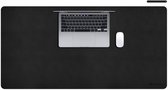imoshion Bureau onderlegger 120 x 60 cm - Hoogwaardig Kunstleer - Bureau Accessoires - Bureau Organizer - Antislip Muismat XXL - Inclusief draagriem - Zwart