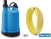 Flat Joe ® easy - vlakzuigende dompelpomp SET (5m slang 3/4" - slangtule - slangklem) - vlakzuiger tot 2mm - kelderpomp - vlakzuigpomp - Plug&Play set - leegpompen zwembad