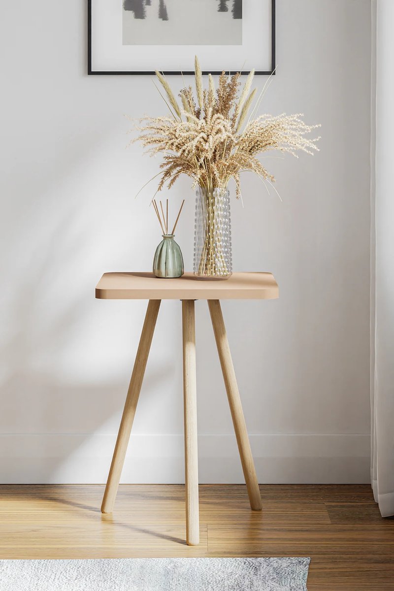 Nesttafel | Enkele vierkante bijzettafel,Cappuccino