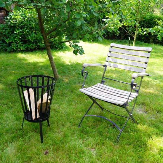 HEAT Vuurkorf Rond Zwart - Vuurkorf voor Buiten - 35x35x57 cm