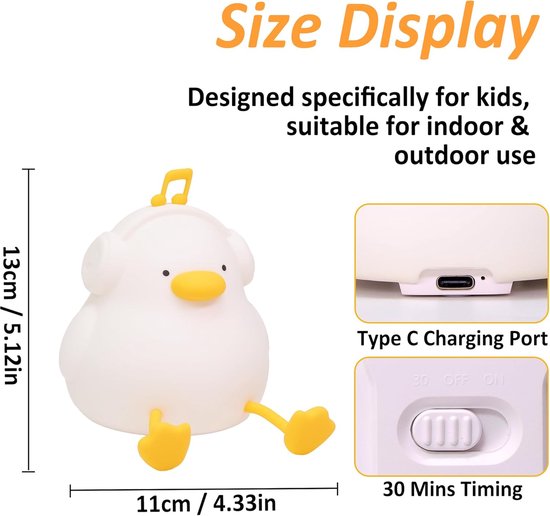 Lexium Capybara Lamp - Capibara Lamp - Nachtlampje Kinderen - Nachtlampje Baby - Lampje Slaapkamer van Lexium — afbeelding 2