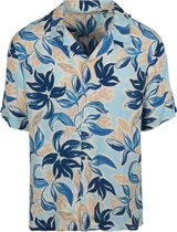 Chemise Shiwi Vic Floral Leafs Blauw - Taille M - Homme - Chemises Décontractées