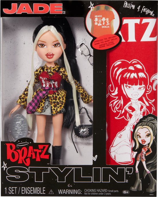 Bratz Stylin'-modepop Jade met aanpasbaar T-shirt voor jou en accessoires — afbeelding 2