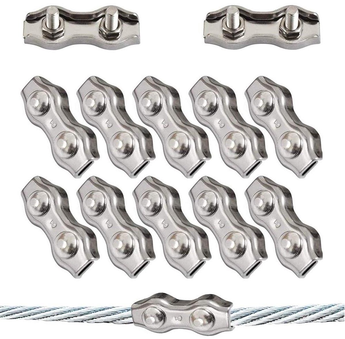 Inovra Plus - Kabelklemmen 3mm RVS - 12 stuks - Voor staalkabels - Marine grade chandlery - Bevestigingssysteem