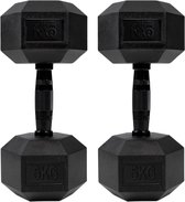 Gym Masters 2 X 5kg (= 10kg) - dumbells 5kg - dumbells set - hexa - 5kg dumbells - hexagon dumbells - dumbbells 5kg - gewichten 5kg