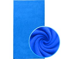 Funnies Strandlaken XXL Cobalt Extra groot - 100x200 cm - Hoogwaardig Katoenen OEKO-TEX Strand Handdoek - 500 gram/m2 Luxe Dikte - Extra zacht - Sneldrogend Badhanddoek - Ideaal voor Strand, Sauna, Zwembad, Vakantie en Sport - Badlaken