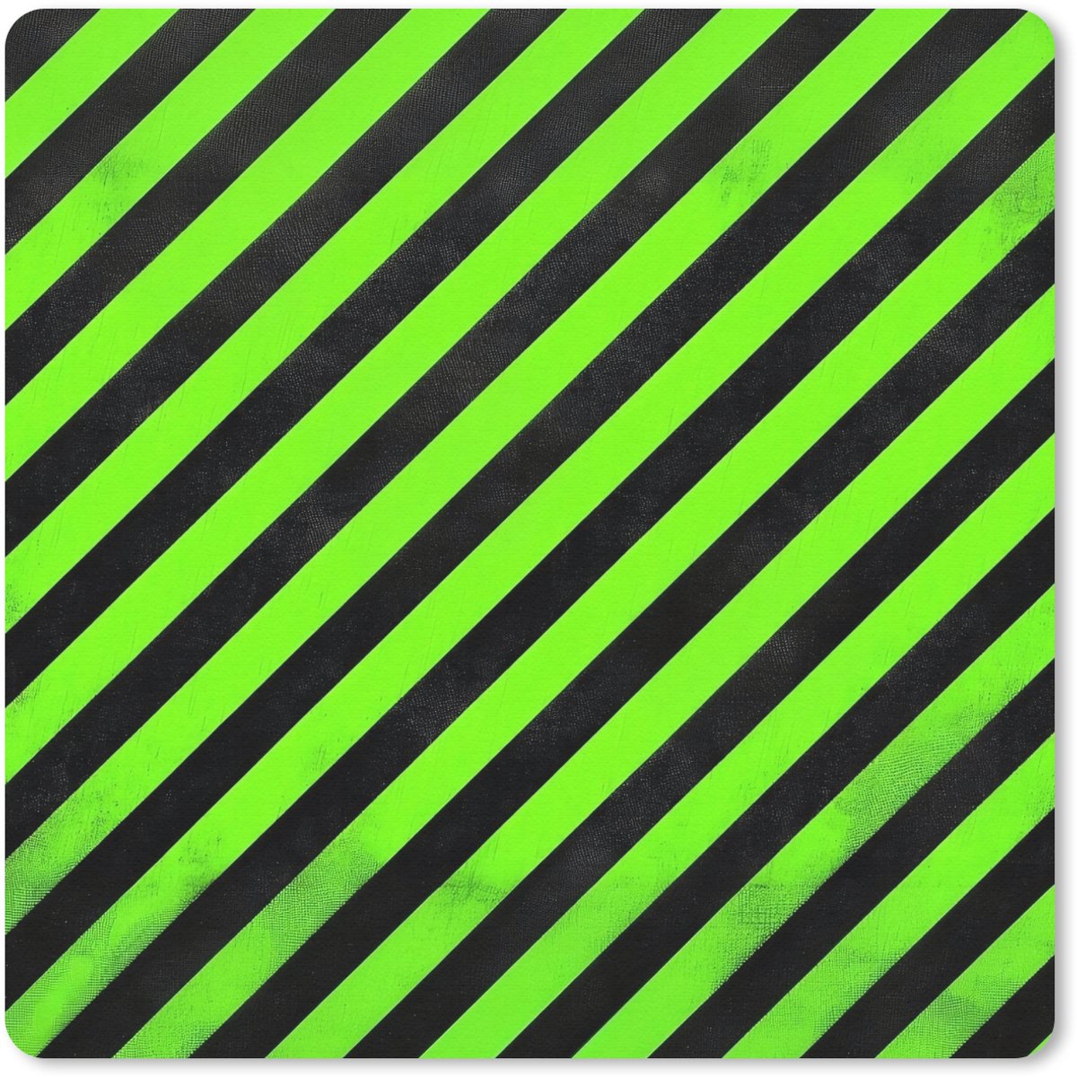 Muismat 20x20 cm - Mousepad Gaming - Strepen - Schuin - Groen - Muismatten