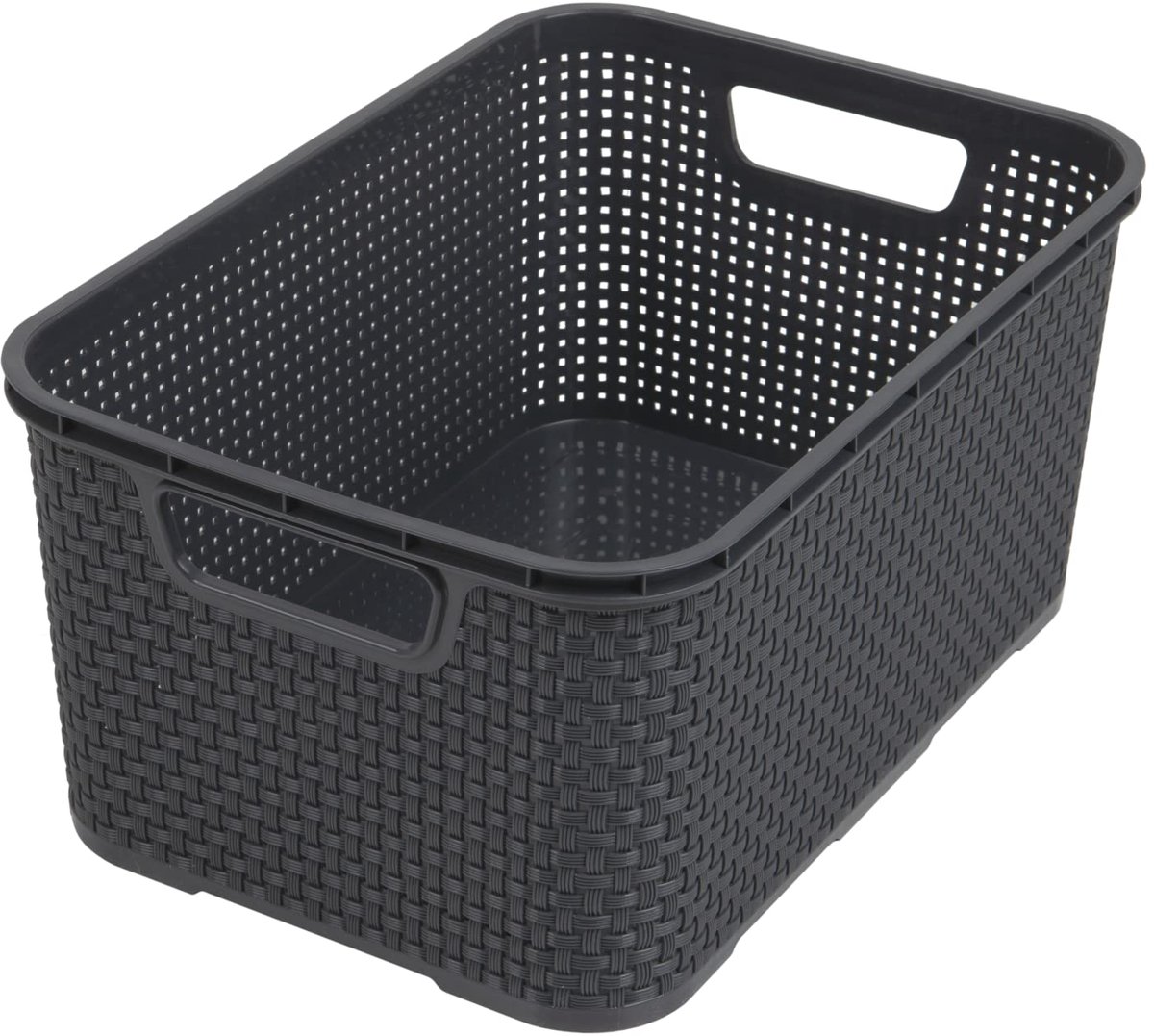 Ibenzoa® Stijlvolle Rotan Design Opbergmand, BPA-vrije Kunststof, Compact Formaat voor Veelzijdig Gebruik