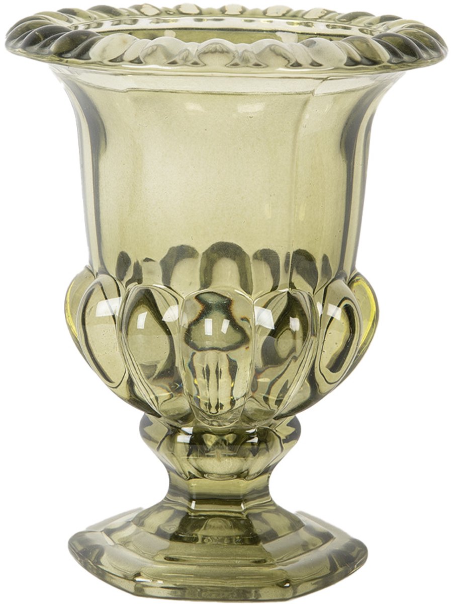 Vaas Ø 12x14 cm Groen Glas