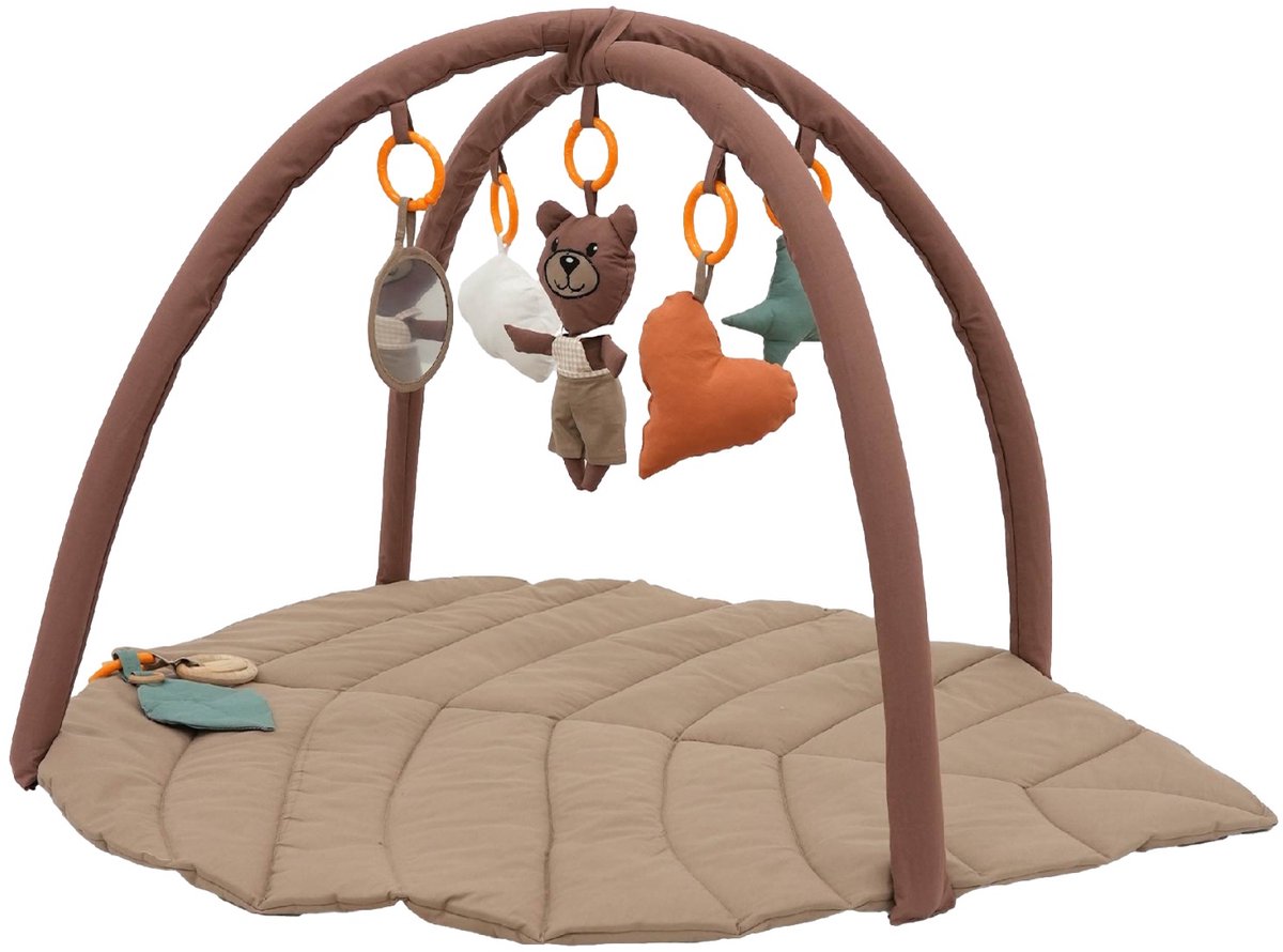 MorDesign Babygym en Speelkleed – 100% Katoen – Inclusief 6 Speeltjes